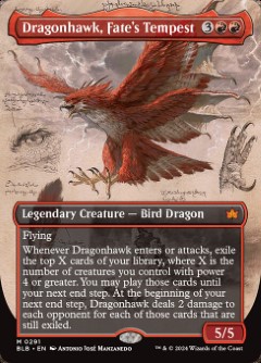 Dragonhawk, Fate's Tempest Bloomburrow Field Notes Art